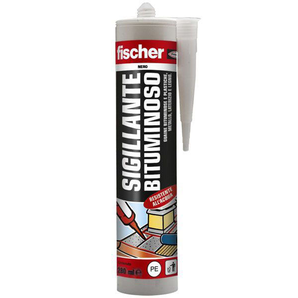 SILICONE BITUMINOSO NERO SB280 ml 280 FISCHER