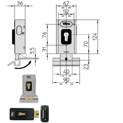 ELETTROSERRATURA APP.FERRO V06 1.7918 VIRO