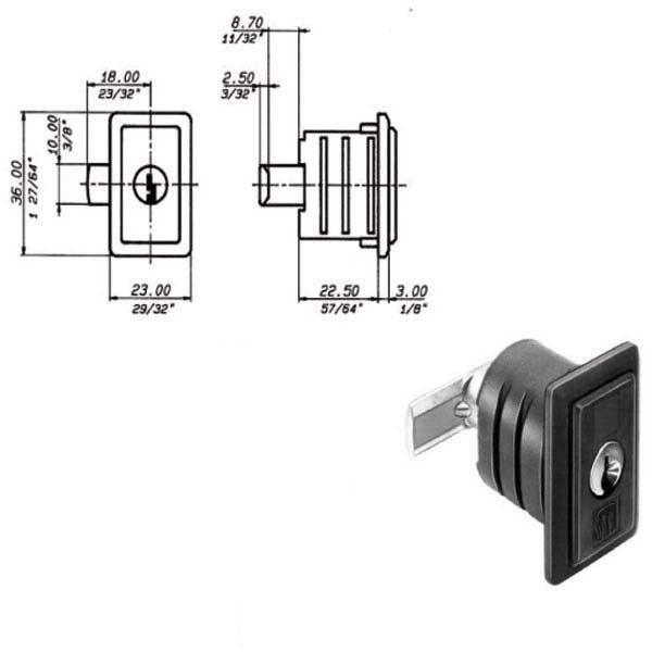 SERRATURA MOBILI PUSH 2324 MERONI