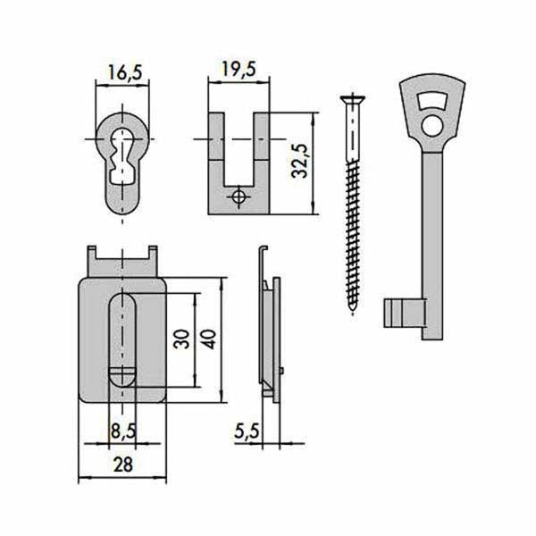 ADATTATORE SERR.TAGLIAFUOCO CIF.1 07071-10-0 CISA