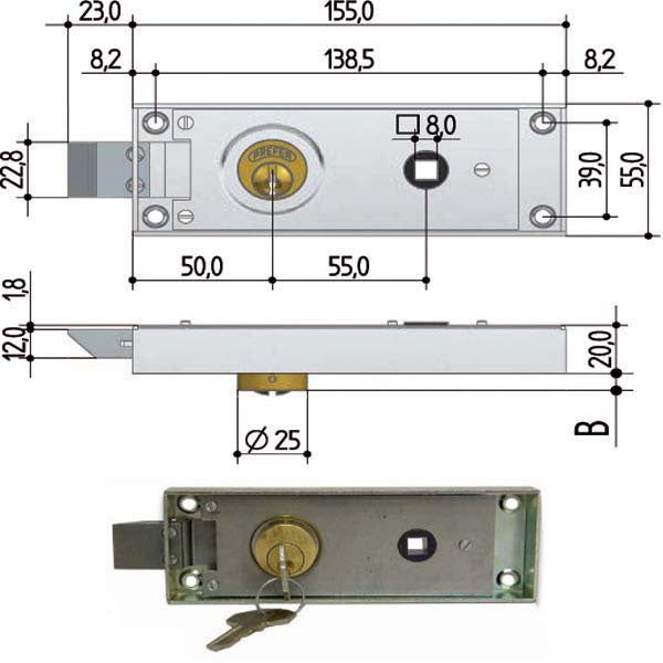 SERRATURA APP.FERRO 6752 PREFER