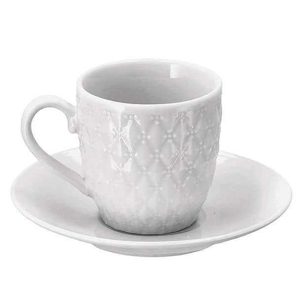 TAZZA CAFFE PORCELLANA ROMBI Pz 6 AD