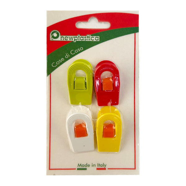 CLIP SACCHETTI MOLLET. cm 2,5x4,5 Pz 4 NEWPLASTICA