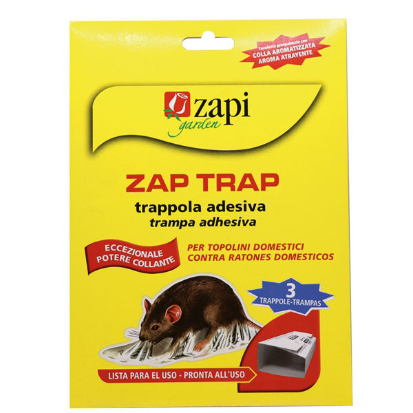 COLLA TOPI TAVOLETTE ZAP TRAP Pz 3 cm 15x21 ZAPI