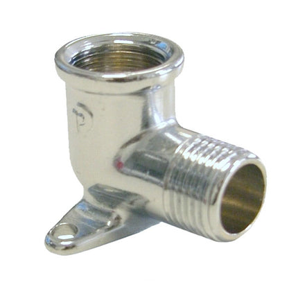 GOMITO 90^ FLANGIATO OTTONE CR MF1/2"        A6306