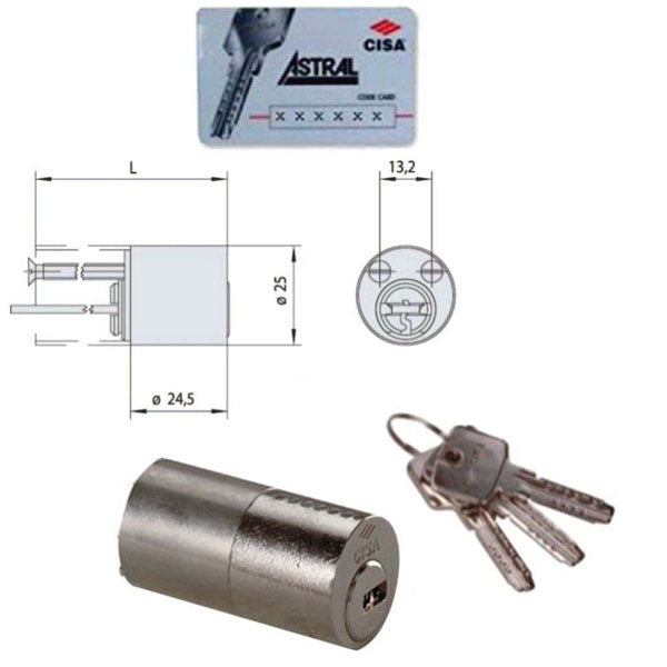 CILINDRO APP.TONDO 50 ASTRAL 0A210-50-0 CISA