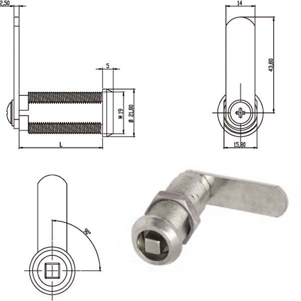 CILINDRO LEVETTA mm 20 QUADRO 162100 OMR