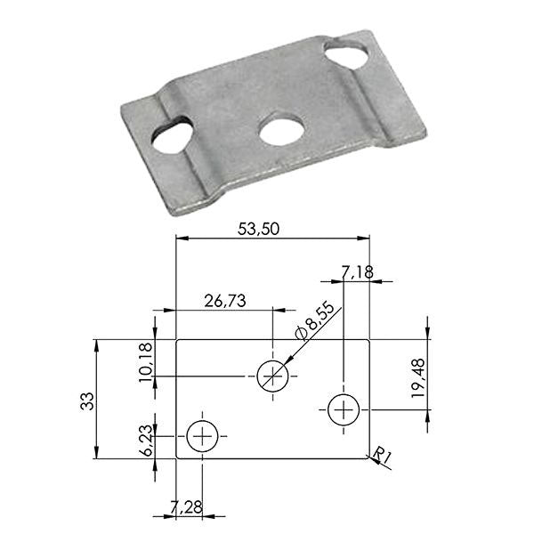 PIASTRA REGOLAZIONE ASTE SPIA00361 MOIA