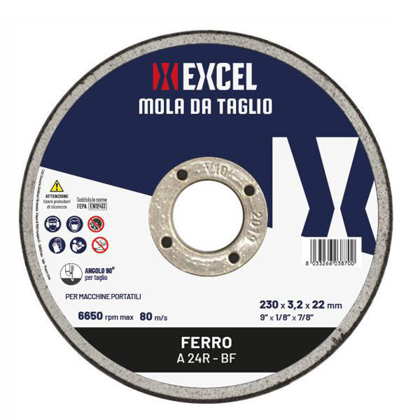 DISCO ABRASIVO FERRO 115x2,5 f.22 EXCEL 06111