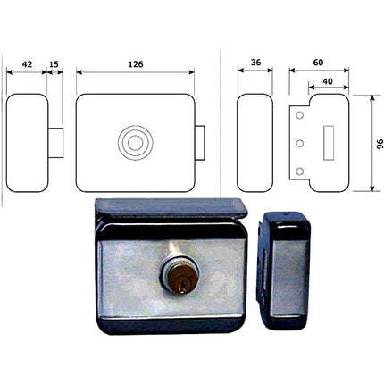 ELETTROSERRATURA MOTORIZZATA FERRO MVM2C DIAX