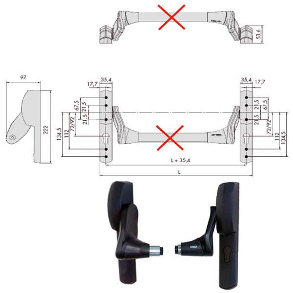 MANIGLIONE FAST PUSH 59617-00-0 CISA