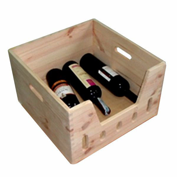 CONTENITORE CESTA LEGNO BOTTLE cm 38x37 h 25 XTRA