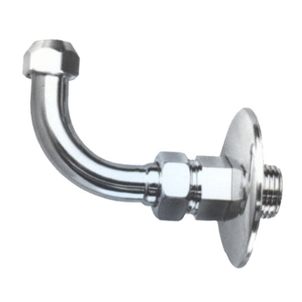 CURVETTA SOTTOLAVABO RAME CROMATO 1/2" FISSA