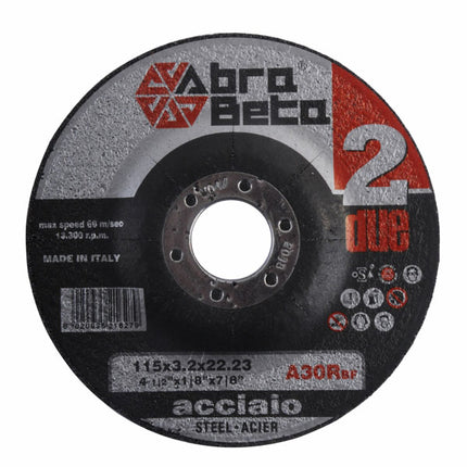 DISCO ABRASIVO FERRO 230x2,0 f.22 AB DUE ABRA BETA