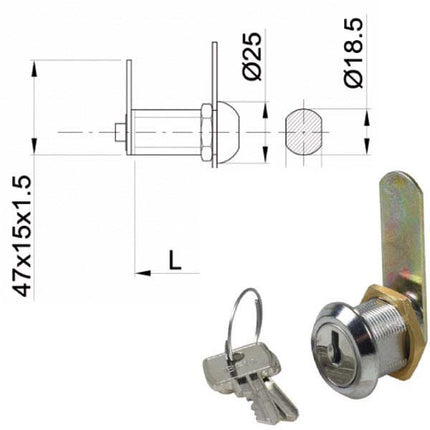 CILINDRO LEVETTA mm 25 GEMAC