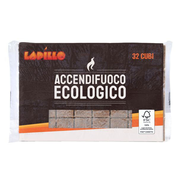 ACCENDITORE CUBETTI ECOLOGICO Pz 32 LAPILLO 05624