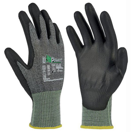 GUANTI POLIURETANO SAMBA GRIGI/VERDI 10 UPOWER