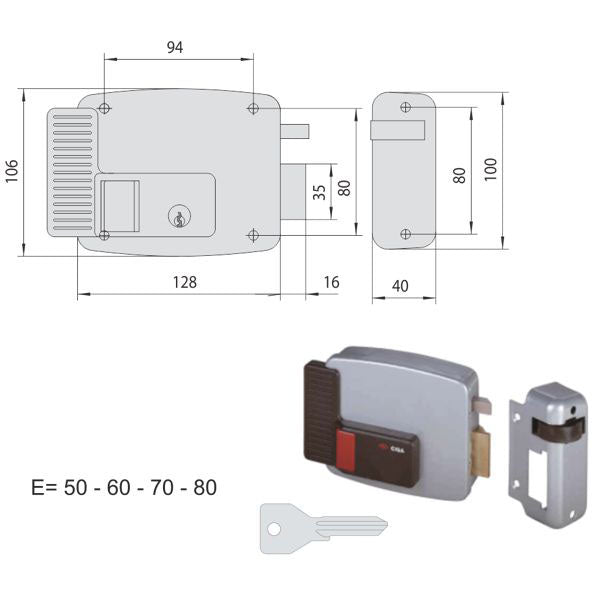 ELETTROSERRATURA APP.LEGNO DX 11611-50-1 CISA