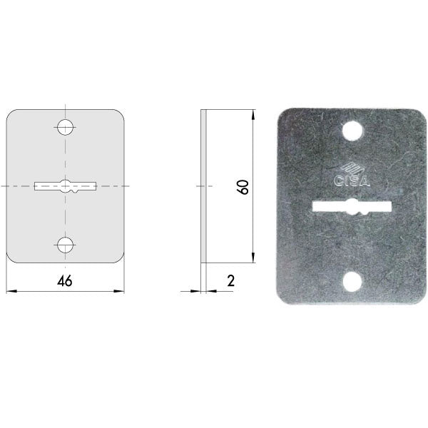 BOCCHETTA RETTANGOLARE DM 06124-00-0 CISA