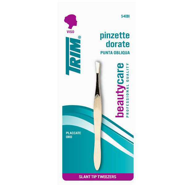 PINZETTE VISO PUNTA OBLIQUA PL. cm 9 5-40BI TRIM
