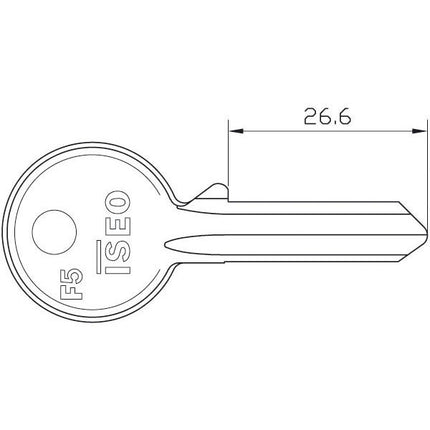 CHIAVE CILINDRI 5 SPINE DX 020259 ISEO
