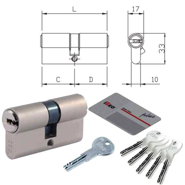 CILINDRO INFILARE R6PLUS 35-25-10 82R6025109C ISEO