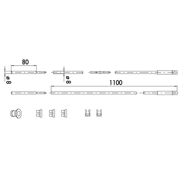 ASTE SERRATURE TRIPLICE 06441-10-0 CISA