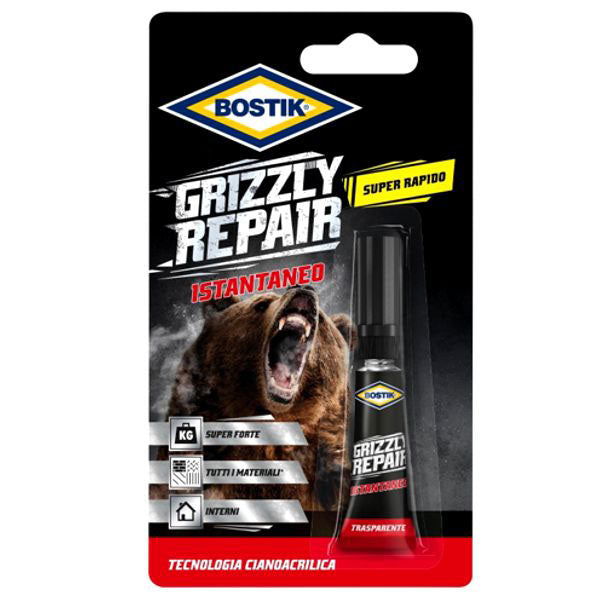 ADESIVO GRIZZLY REPAIR g 3 ISTANTANEO BOSTIK