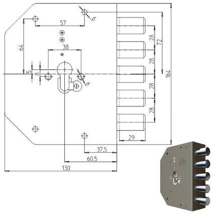 SERRATURA SIC.SEMPLICE CIL. 2000PE