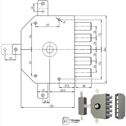 SERRATURA SIC.QUINTUPLICE POMPA 3300P