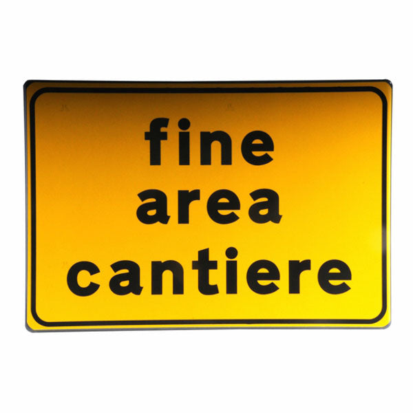 CARTELLO STRADALE FINE AREA CANTIERE 60x40 D&B