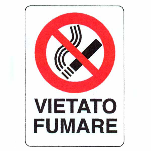 CARTELLO VIETATO FUMARE 48x 68 PLASTICA