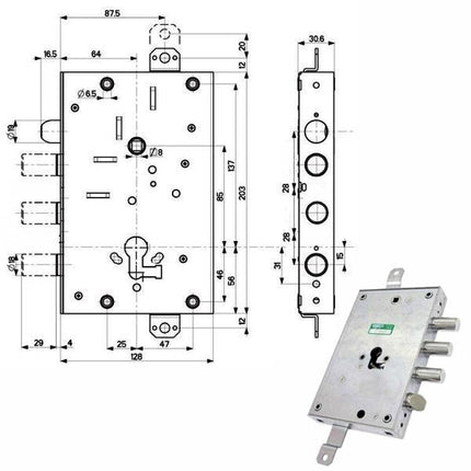 SERRATURA SICUREZZA TRIPLICE 82571