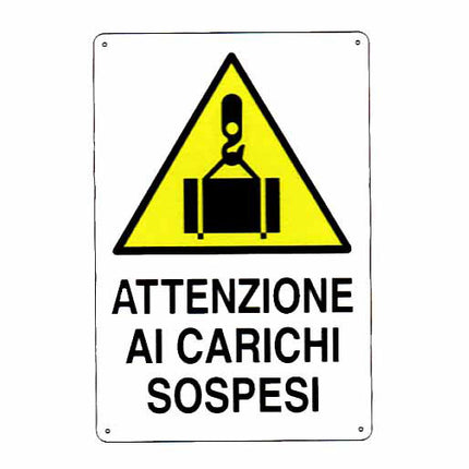 CARTELLO CARICHI SOSPESI 48x 68 PLASTICA