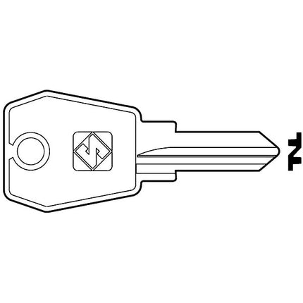 CHIAVE CIL.EURO LOCKS 7 SPINE SX PICCOLA