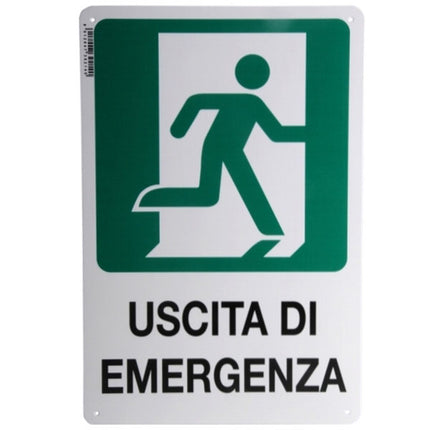 CARTELLO USCITA EMERGENZA DX 20x 30 PLASTICA