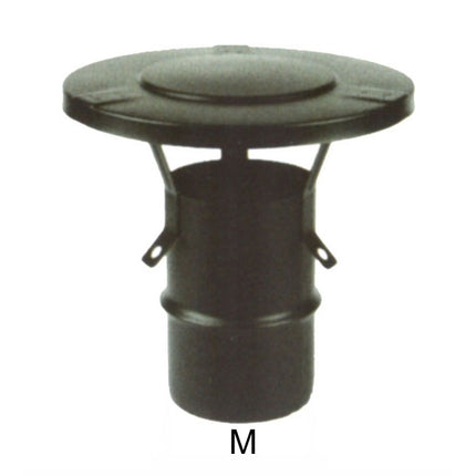 TERMINALE PARAPIOGGIA INOX PELLET NERO