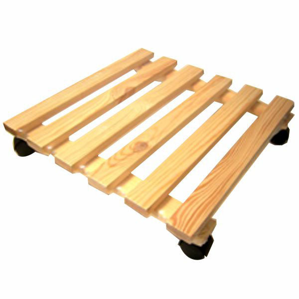 SPOSTAVASO CON RUOTE LEGNO QUADRO