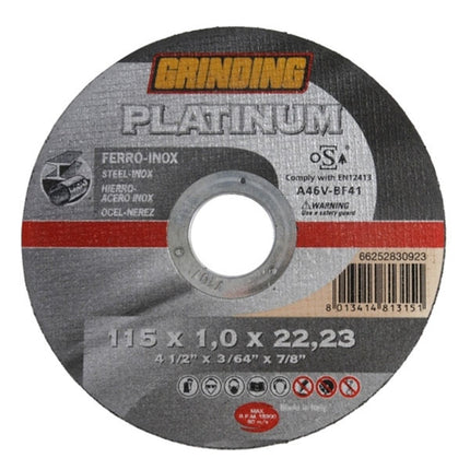 DISCO ABRASIVO TAGLIO PLATINUM FE/INOX