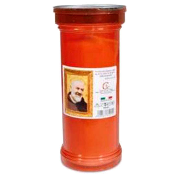 CERO VOTIVO PADRE PIO ROSSO MAXI