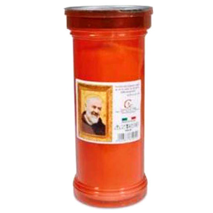 CERO VOTIVO PADRE PIO ROSSO MAXI