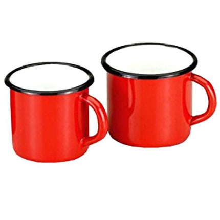 TAZZA MUG SMALTATA ROSSO