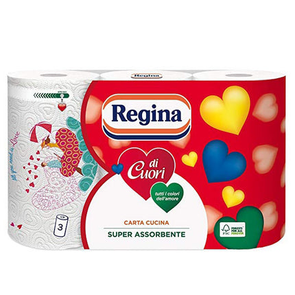 CARTA CELLULOSA 3V REGINA DI CUORI Pz 3 REGINA