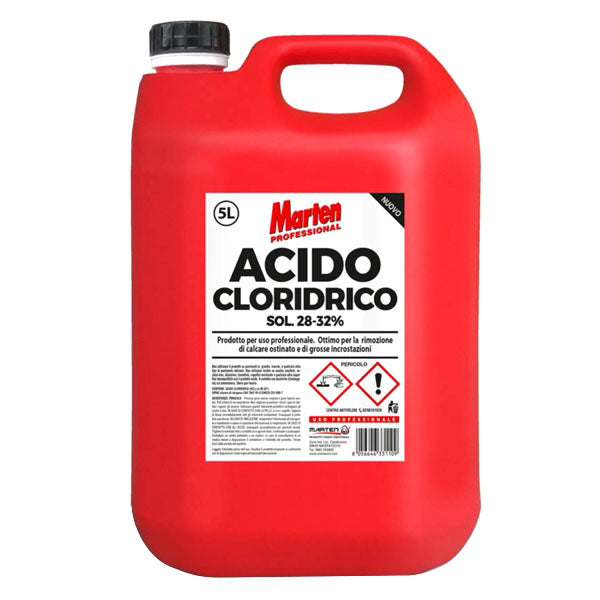 ACIDO CLORIDRICO SOLUZIONE 28%-32% l 5,00 MARTEN