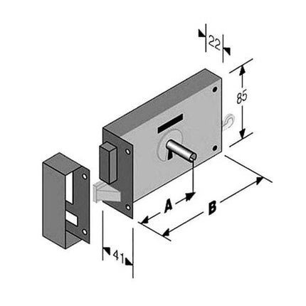 SERRATURA APPLICARE PORTONCINO 175