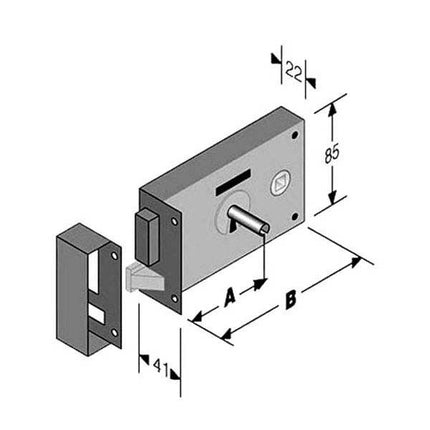 SERRATURA APPLICARE PORTONCINO 177