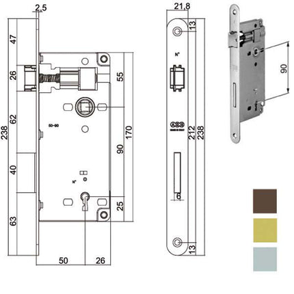 SERRATURA PATENT BORDI TONDI 591