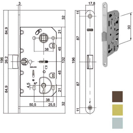 SERRATURA INFILARE LEGNO MEDIANA 1101