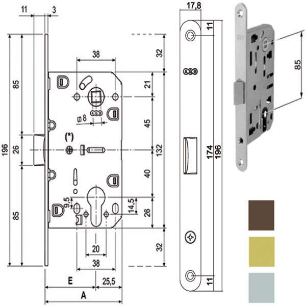 SERRATURA INF.LEGNO MEDIANA 1103