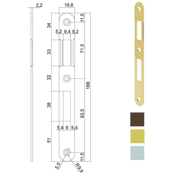 INCONTRO SERRATURE PATENT BT 570